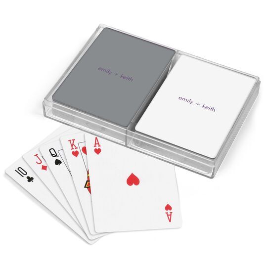 Right Side Name Double Deck Playing Cards